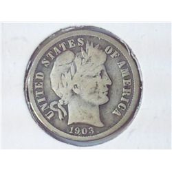 1903-O BARBER DIME (VERY GOOD)