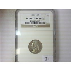 1996-S JEFFERSON NICKEL NGC PF70 ULTRA CAMEO