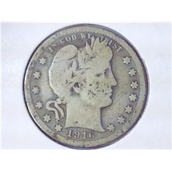 1916 BARBER QUARTER (VERY GOOD)