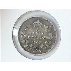 1907 CANADA FIVE CENTS (SILVER)