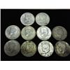 10 ASSORTED 40% SILVER KENNEDY HALF DOLLARS