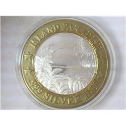 LUXURY CRUISE CASINO $10 SILVER TOKEN (UNC)