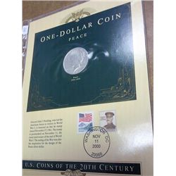 1922 PEACE SILVER DOLLAR AND STAMP SET