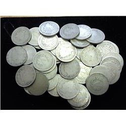 ROLL OF 40 ASSORTED LIBERTY "V" NICKELS