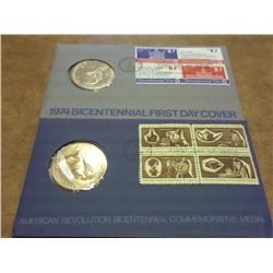 2 US MINT BICENTENNIAL FDC'S (1972 & 74)
