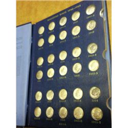 ROOSEVELT DIME ALBUM 1946-70 UNC'S & PF'S 57 COINS