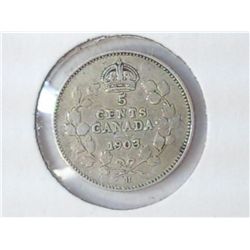 1903-H CANADA FIVE CENTS (SILVER)