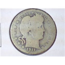 1911-S BARBER QUARTER