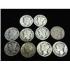 Image 1 : 10 ASSORTED 1920'S MERCURY DIMES