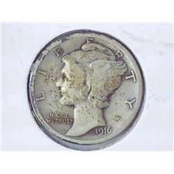 1916 MERCURY DIME