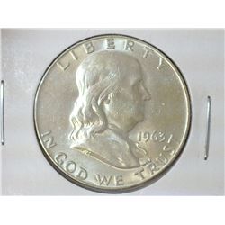1963-D FRANKLIN HALF DOLLAR (UNC)
