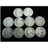 10 ASSORTED 35% SILVER JEFFY WAR NICKELS .5626 ASW