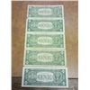 Image 2 : 5 ASSORTED 1957 $1 SILVER CERTIFICATES