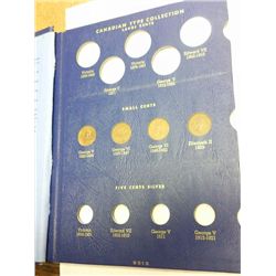 PARTIAL CANADIAN TYPE SET 21 COINS (AS SHOWN)