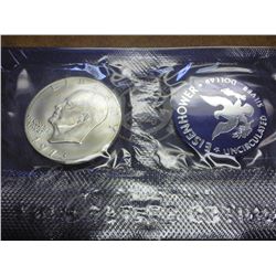 1973-S IKE SILVER DOLLAR (UNC) (BLUE PACK)