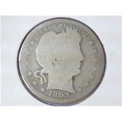 1893-S BARBER QUARTER