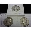 1941- P/D/S WASHINGTON SILVER QUARTERS