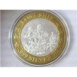 LUXURY CRUISE CASINO $10 SILVER TOKEN (UNC)