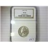 1964 WASHINGTON SILVER QUARTER NGC PF66