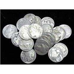 20 ASSORTED 1930'S BUFFALO NICKELS