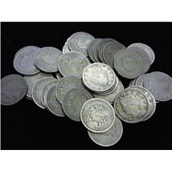 ROLL OF 40 LIBERTY "V" NICKELS