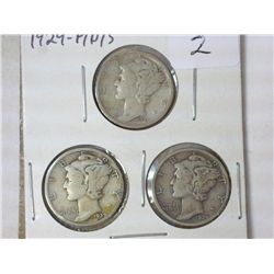 1929 P/D/S MERCURY DIMES