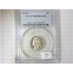 1978-S JEFFERSON NICKEL PCGS PR69 DCAM