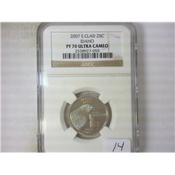 2007-S IDAHO QUARTER NGC PF70 ULTRA CAMEO