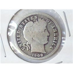 1908-D BARBER DIME