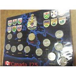 CANADA 125 QUARTER SET (UNC) (AS SHOWN)