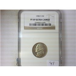 1983-S JEFFERSON NICKEL NGC PF69 ULTRA CAMEO