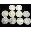 10 ASSORTED 35% SILVER JEFFERSON WAR NICKELS