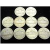 Image 2 : 10 ASSORTED 35% SILVER JEFFERSON WAR NICKELS