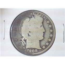 1908-O BARBER HALF DOLLAR (AS SHOWN)