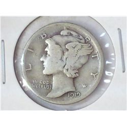 1919-S MERCURY DIME