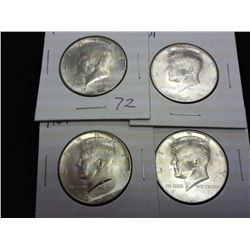 4-1964 90% SILVER KENNEDY HALF DOLLARS (UNC)