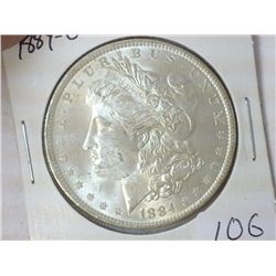1884-O MORGAN SILVER DOLLAR (UNC)