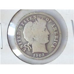 1902 BARBER DIME