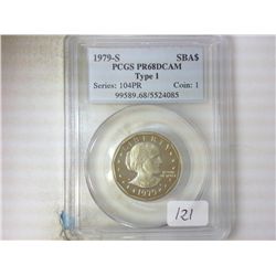 1979-S TYPE I SBA DOLLAR PCGS PR68 DCAM