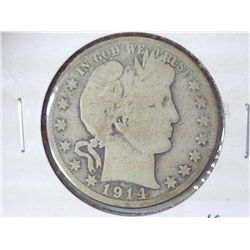 1914-S BARBER HALF DOLLAR