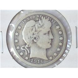 1916 BARBER QUARTER (VERY GOOD)