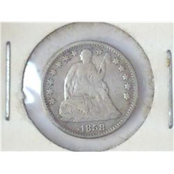 1858-O SEATED LIBERTY HALF DIME