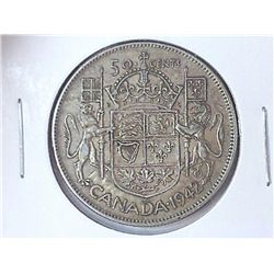 1942 CANADA 50 CENTS SILVER