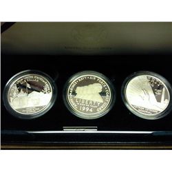 1994 US VETERANS 3 COIN PROOF SET