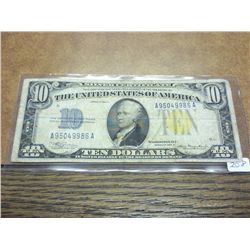 1934-A $10 SILVER CERTIFICATE (NORTH AFRICA)