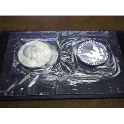 1972-S IKE SILVER DOLLAR (UNC) (BLUE PACK)