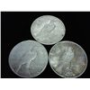Image 2 : 1922-D,1923 & 23-S PEACE SILVER DOLLARS