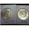 Image 1 : 2-1976-S SILVER KENNEDY HALF DOLLARS (UNC)