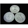 Image 2 : 3 ASSORTED 1940'S SILVER QUARTERS