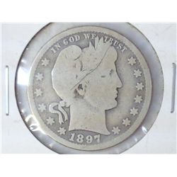 1897-S BARBER QUARTER